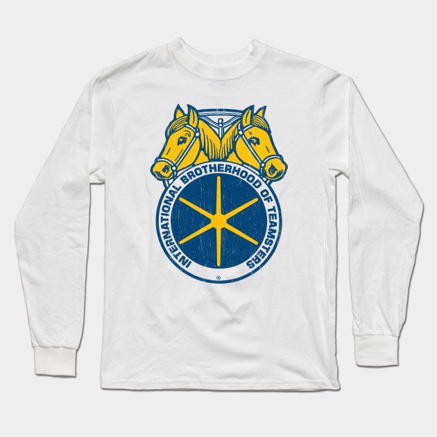 International Brotherhood Of Teamsters Retro Long Sleeve T-Shirt by Skulls Mushroom Arts